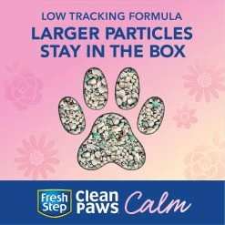 Fresh Step Clean Paws Calm Low Tracking Rose & Chamomile Scented Clumping Cat Litter -Purrfect Litter Shop 712422 PT3. AC SS1800 V1694464765