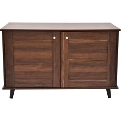 Sam's Pets Becky Box Enclosure End Table Cat Litter, Brown, Medium