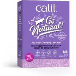 Catit Go Natural Pea Husk Clumping Cat Litter, Lavender, 14.8-lb Bag