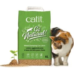 Catit Go Natural Wood Clumping Cat Litter, 6.4-lb Bag -Purrfect Litter Shop 756086 PT2. AC SS1800 V1673625871