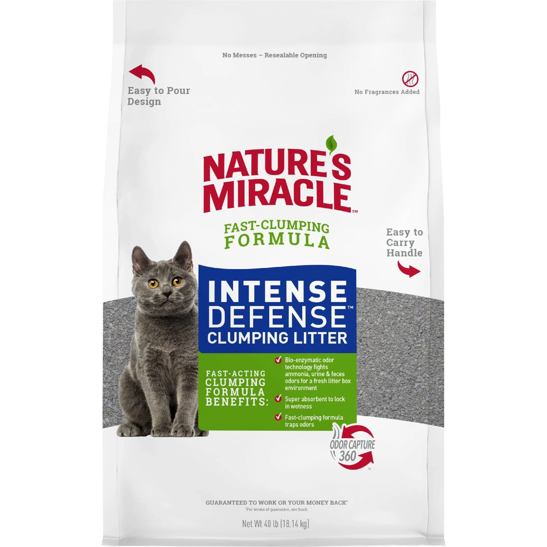 Nature's Miracle Intense Defense Odor Control Cat Litter, 40-lb Bag 3 Nature's Miracle Intense Defense Odor Control Cat Litter, 40-lb Bag
