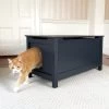 Designer Pet Products Parker Designer Catbox Litter Box Enclosure, Charcoal Black -Purrfect Litter Shop 790966 MAIN. AC SS1800 V1679340608