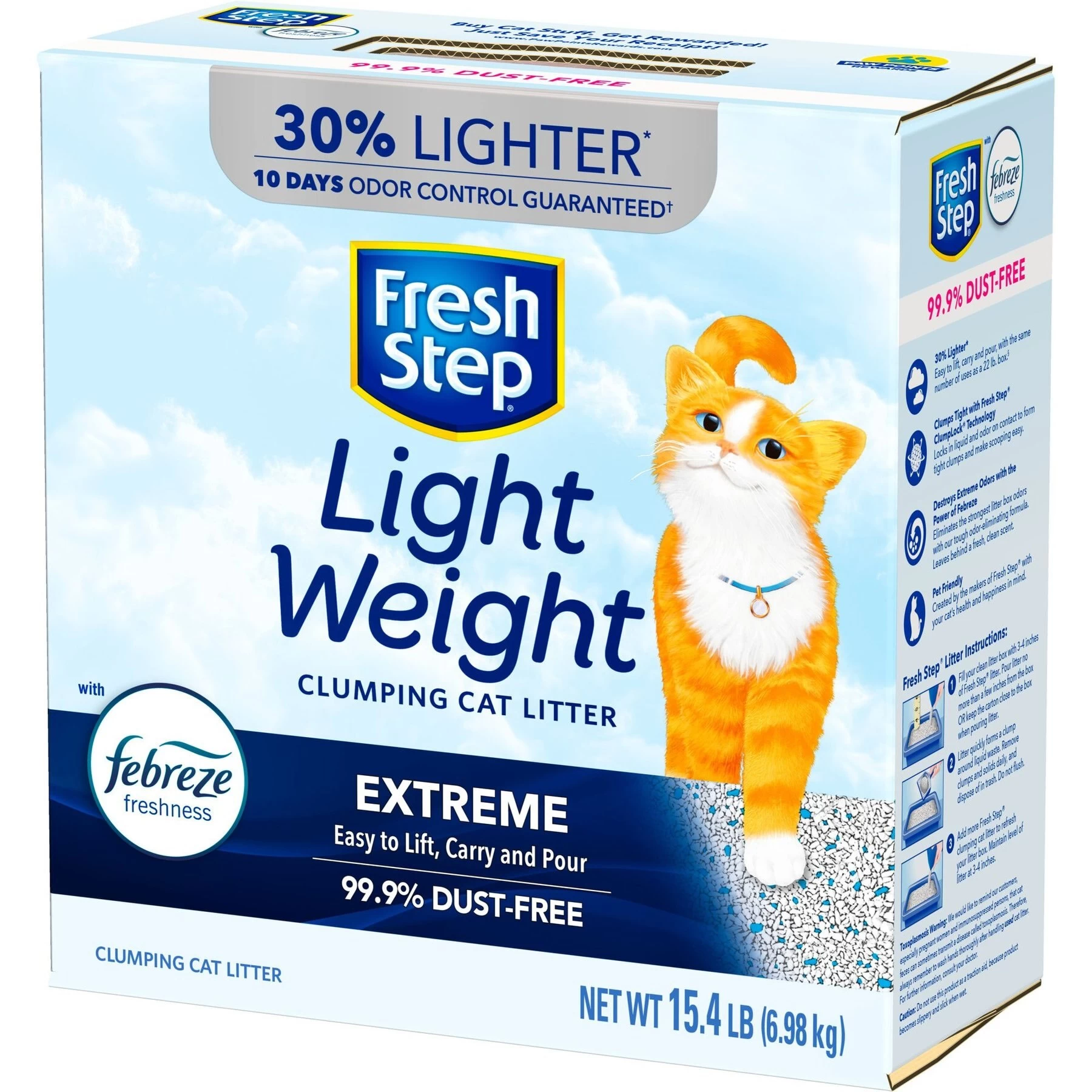 Fresh Step Lightweight Febreze Scented Clumping Clay Cat Litter 11 Fresh Step Lightweight Febreze Scented Clumping Clay Cat Litter - Image 9
