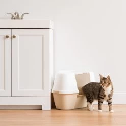 IRIS USA Hooded Corner Cat Litter Box With Front Door Flap & Scoop -Purrfect Litter Shop 816574 PT8. AC SS1800 V1685131607