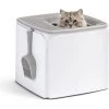 IRIS USA Premium Square Top Entry Cat Litter Box With Scoop, White & Gray, Large -Purrfect Litter Shop 846654 MAIN. AC SS1800 V1683835902