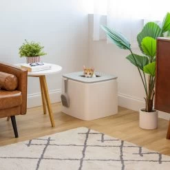 IRIS USA Premium Square Top Entry Cat Litter Box With Scoop, White & Gray, Large 15 IRIS USA Premium Square Top Entry Cat Litter Box With Scoop, White & Gray, Large -Purrfect Litter Shop 846654 PT4. AC SS1800 V1683836560