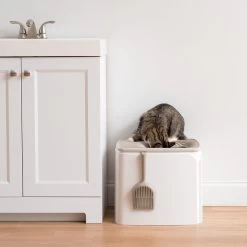 IRIS USA Premium Square Top Entry Cat Litter Box With Scoop, White & Gray, Large 16 IRIS USA Premium Square Top Entry Cat Litter Box With Scoop, White & Gray, Large -Purrfect Litter Shop 846654 PT5. AC SS1800 V1683835834