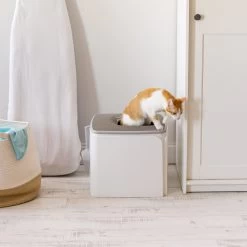 IRIS USA Premium Square Top Entry Cat Litter Box With Scoop, White & Gray, Large 17 IRIS USA Premium Square Top Entry Cat Litter Box With Scoop, White & Gray, Large -Purrfect Litter Shop 846654 PT6. AC SS1800 V1683834958