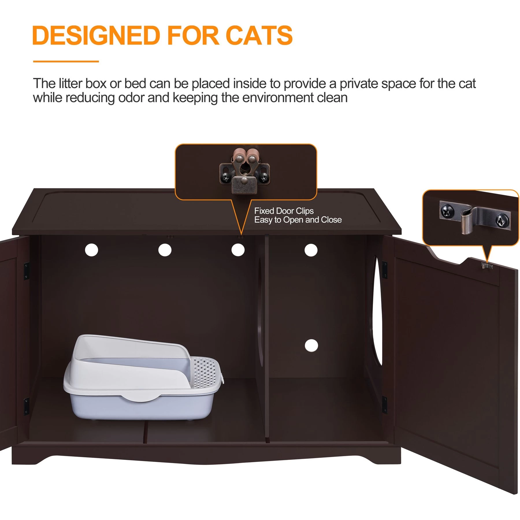 Yaheetech Cat Litter Box Enclosure 8 Yaheetech Cat Litter Box Enclosure - Image 6