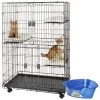 Frisco Collapsible Wire Cat Cage Playpen & Van Ness High Side Corner Cat Litter Pan, Blue -Purrfect Litter Shop 933382 MAIN. AC SS1800 V1692304957