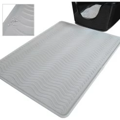PetFusion ToughGrip Gray Cat Litter Mat