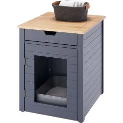 TRINITY 20-in Enclosure End Table With Drawer Cat Litter Box, Dark Grey, Small 13 TRINITY 20-in Enclosure End Table With Drawer Cat Litter Box, Dark Grey, Small -Purrfect Litter Shop 943606 PT2. AC SS1800 V1692300285