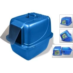 Van Ness Enclosed Cat Litter Pan & Frisco Paw Shaped Cat Litter Mat -Purrfect Litter Shop 947414 PT2. AC SS1800 V1693602740