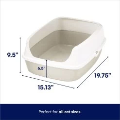 Frisco Open Top Cat Litter Box With Rim, Large & Frisco Plastic Litter Scooper With Caddy -Purrfect Litter Shop 947526 PT2. AC SS1800 V1693600215