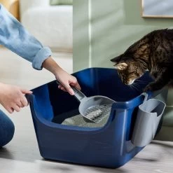 Frisco Open Top Cat Litter Box With Rim, Large & Frisco Plastic Litter Scooper With Caddy -Purrfect Litter Shop 947526 PT5. AC SS1800 V1693924259